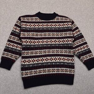 VTG The Scotch House 100% Shetland Wool Fair Isle Sweater Womens Small* Nordic